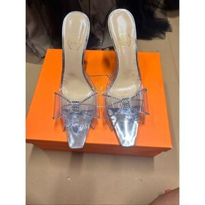 Nalebe Dimante Mule PVC in Clear NWB Size 39/9